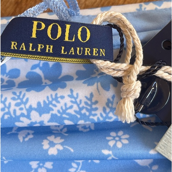 POLO RALPH LAUREN Light Blue Bikini Bottoms♻️Recycled🌱Fabric Sz M NEW With TAGS - Picture 3 of 12
